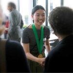 Scholastic Art & Writing Awards - girl shakes hands with judge